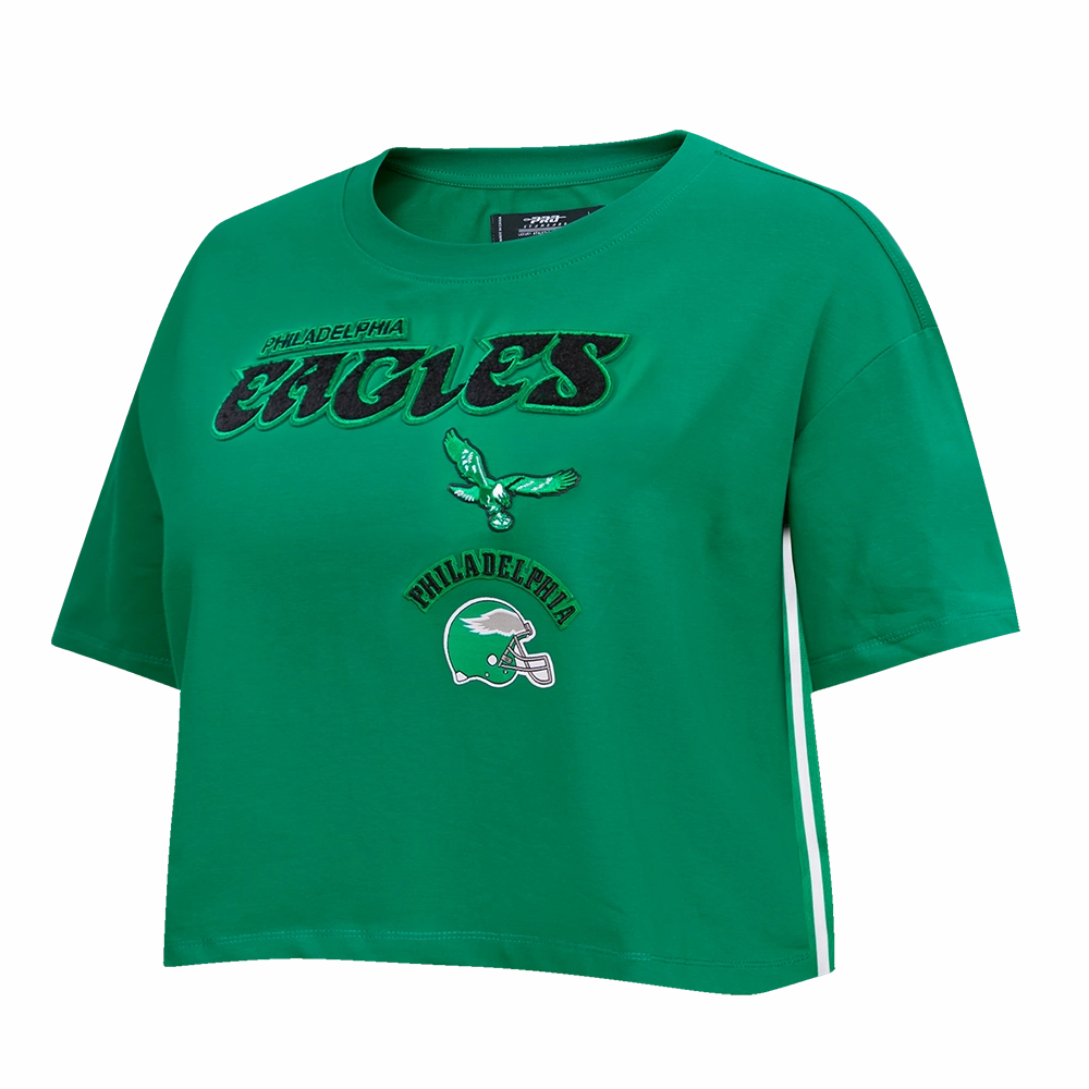 NFL PHILADELPHIA EAGLES RETRO CLASSIC WOMEN'S BOXY TEE (KELLY GREEN)