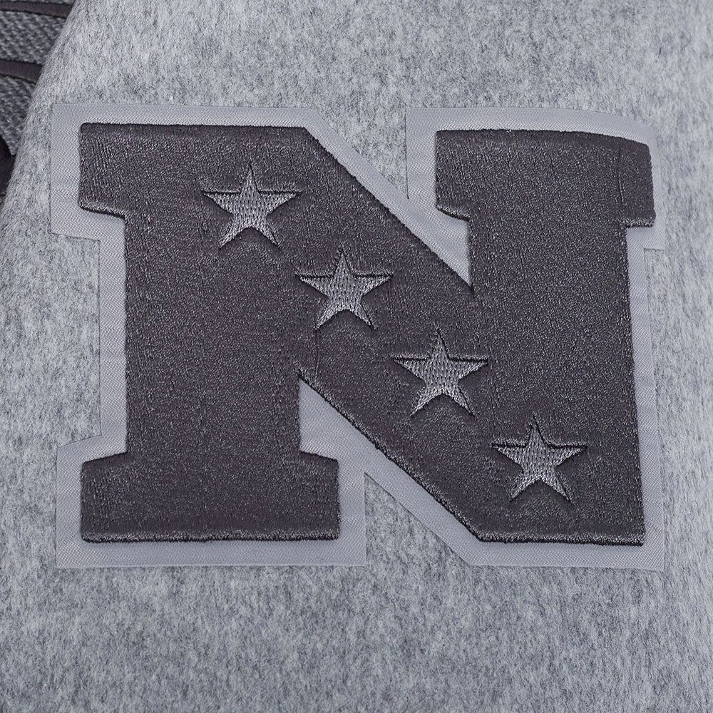 NFL PHILADELPHIA EAGLES REVERSE FRENCH TERRY MEN'S CB WOOL VARSITY J (BLACK/GRAY/EGGSHELL)