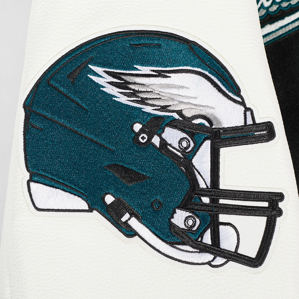 NFL PHILADELPHIA EAGLES SCRIPT TAIL MEN'S RIB WOOL VARSITY (BLACK/WHITE)
