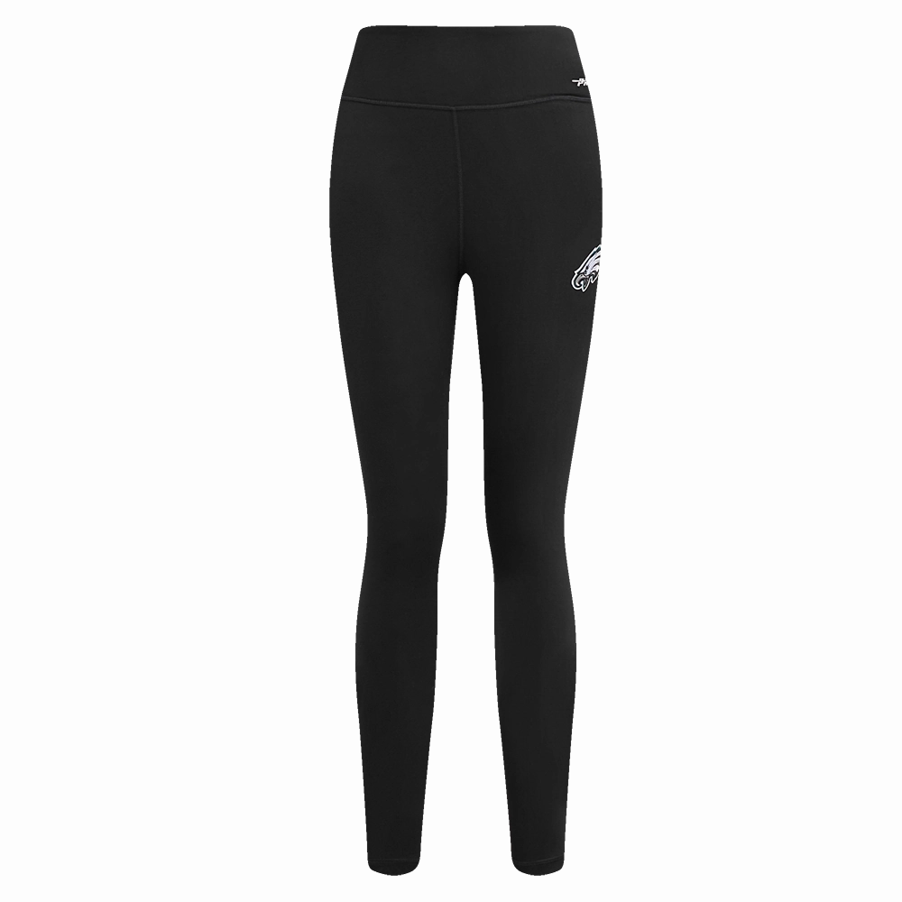 NFL PHILADELPHIA EAGLES SCRIPT TAIL WOMEN'S HIGH WAIST JERSEY LEGGING (BLACK)