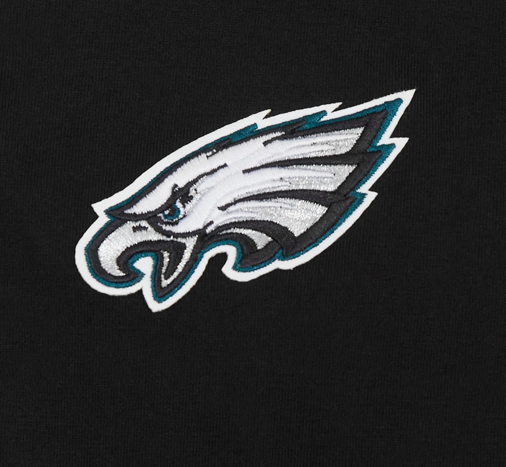 NFL PHILADELPHIA EAGLES SCRIPT TAIL WOMEN'S HIGH WAIST JERSEY LEGGING (BLACK)