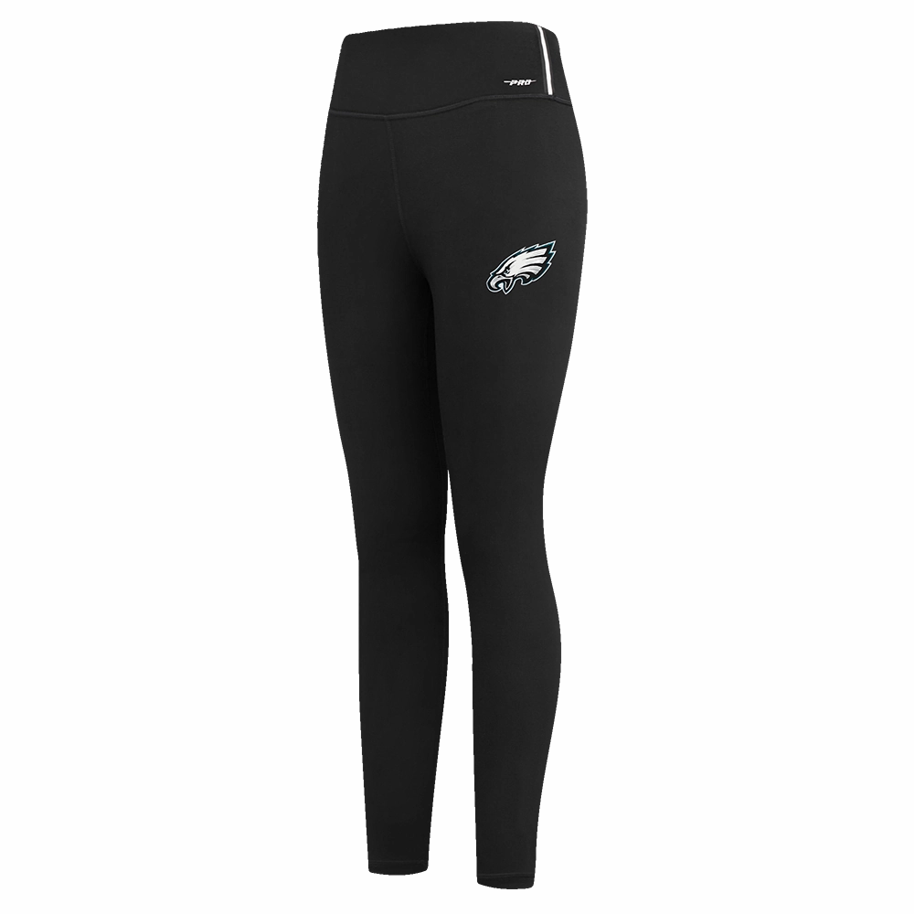 NFL PHILADELPHIA EAGLES SCRIPT TAIL WOMEN'S HIGH WAIST JERSEY LEGGING (BLACK)