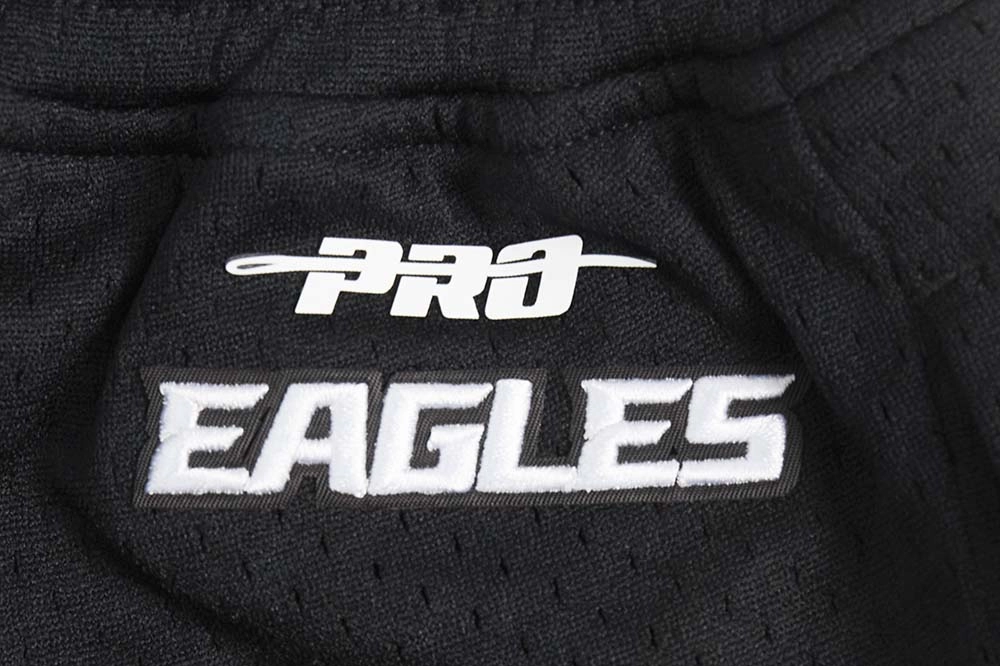NFL PHILADELPHIA EAGLES SCRIPT TAIL WOMEN'S MESH TAPE SHORT (BLACK)