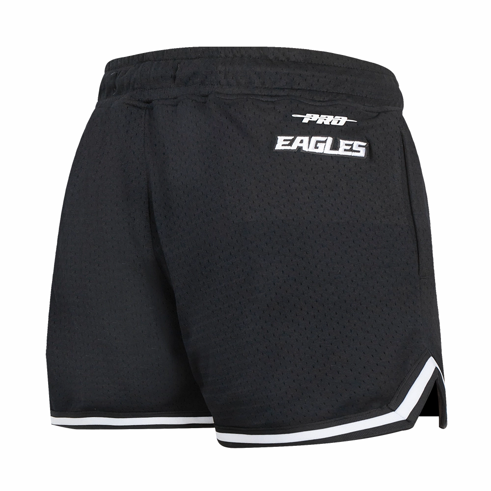 NFL PHILADELPHIA EAGLES SCRIPT TAIL WOMEN'S MESH TAPE SHORT (BLACK)