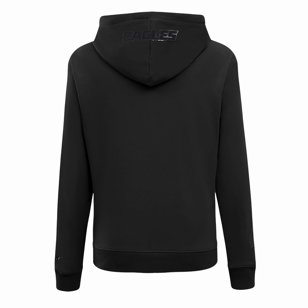 NFL PHILADELPHIA EAGLES TRIPLE BLACK WOMEN'S FLEECE PULLOVER HOODIE (TRIPLE BLACK WOMEN'S)
