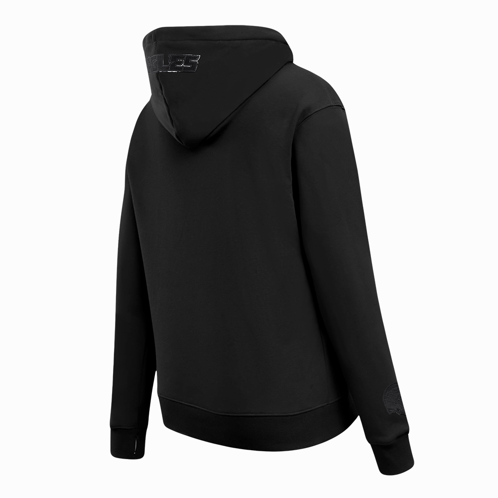 NFL PHILADELPHIA EAGLES TRIPLE BLACK WOMEN'S FLEECE PULLOVER HOODIE (TRIPLE BLACK WOMEN'S)