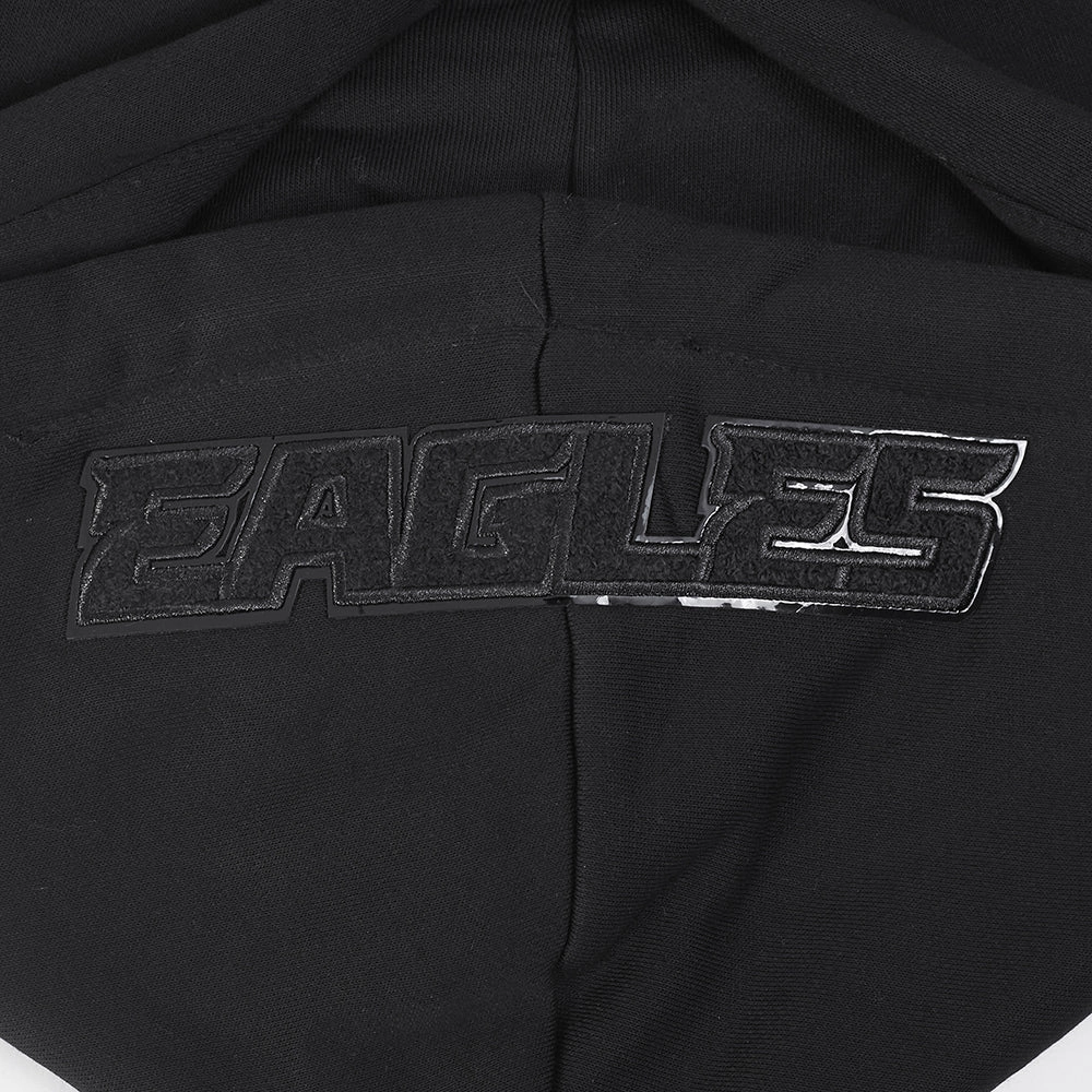 NFL PHILADELPHIA EAGLES TRIPLE BLACK WOMEN'S FLEECE PULLOVER HOODIE (TRIPLE BLACK WOMEN'S)