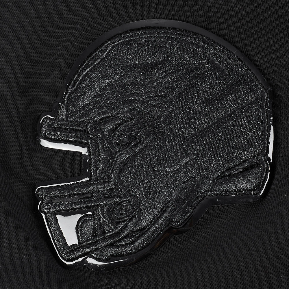 NFL PHILADELPHIA EAGLES TRIPLE BLACK WOMEN'S SINGLE JERSEY BOXY TEE (TRIPLE BLACK)