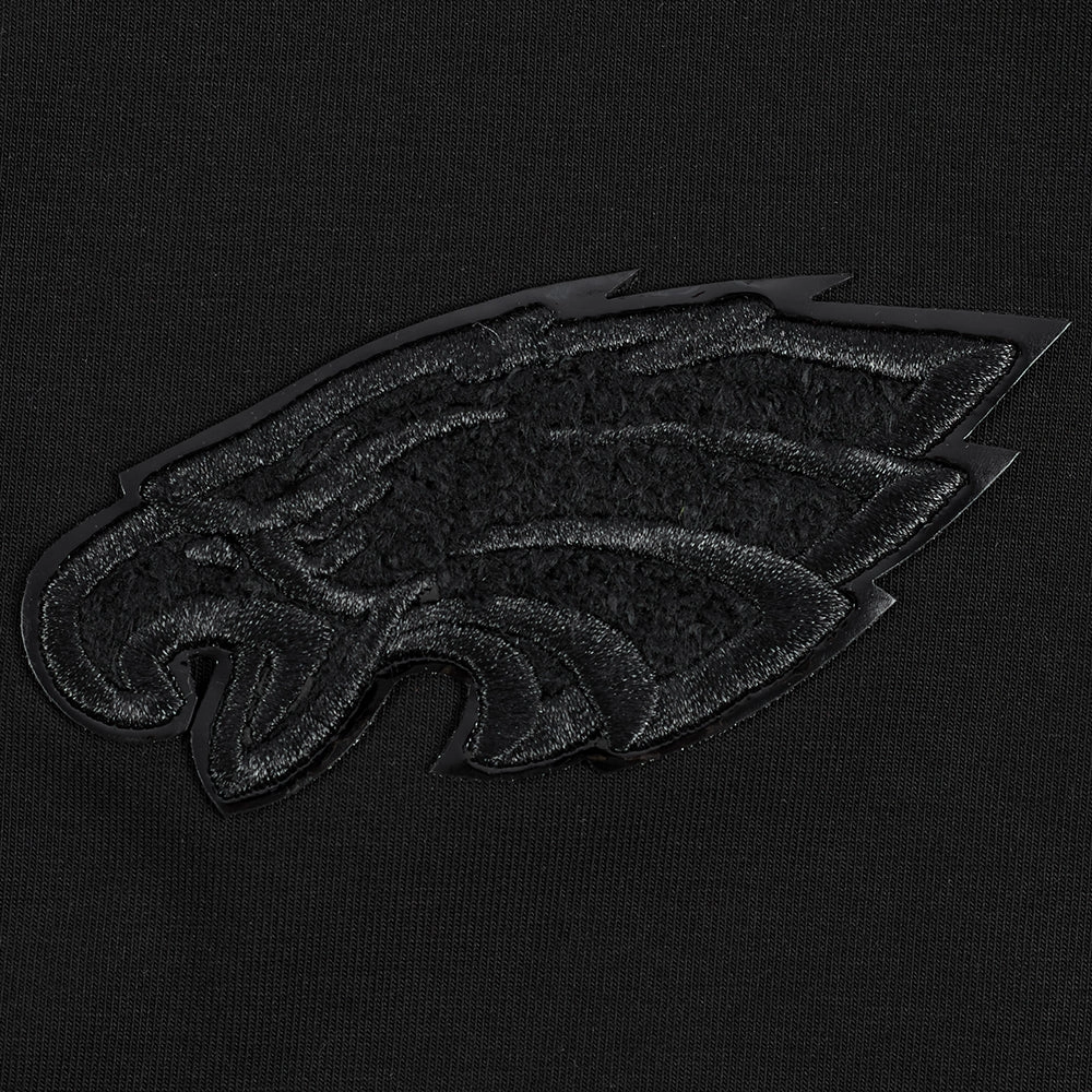 NFL PHILADELPHIA EAGLES TRIPLE BLACK WOMEN'S SINGLE JERSEY BOXY TEE (TRIPLE BLACK)