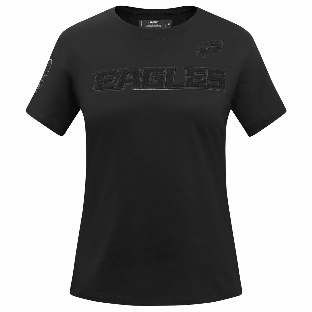 NFL PHILADELPHIA EAGLES TRIPLE BLACK WOMEN'S SLIM FIT TEE (TRIPLE BLACK WOMEN'S)