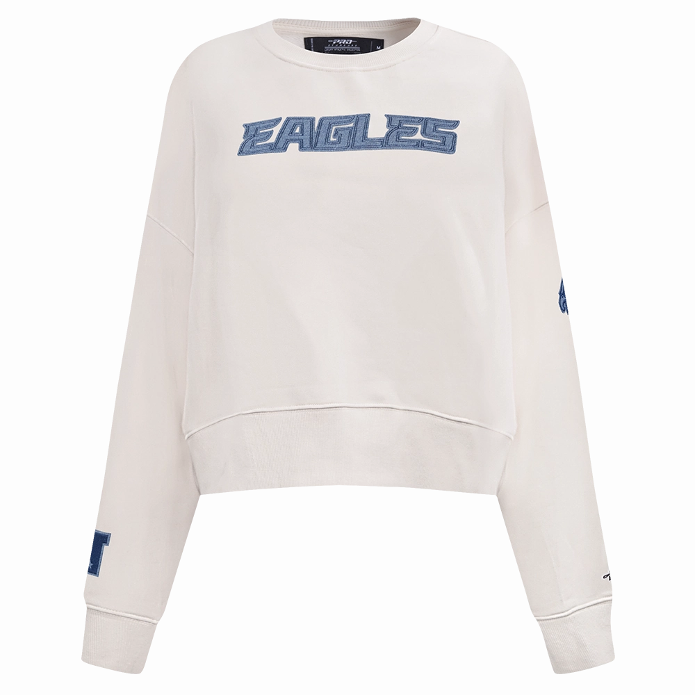 NFL PHILADELPHIA EAGLES VARSITY BLUES WOMEN'S W CREWNECK (LINEN)