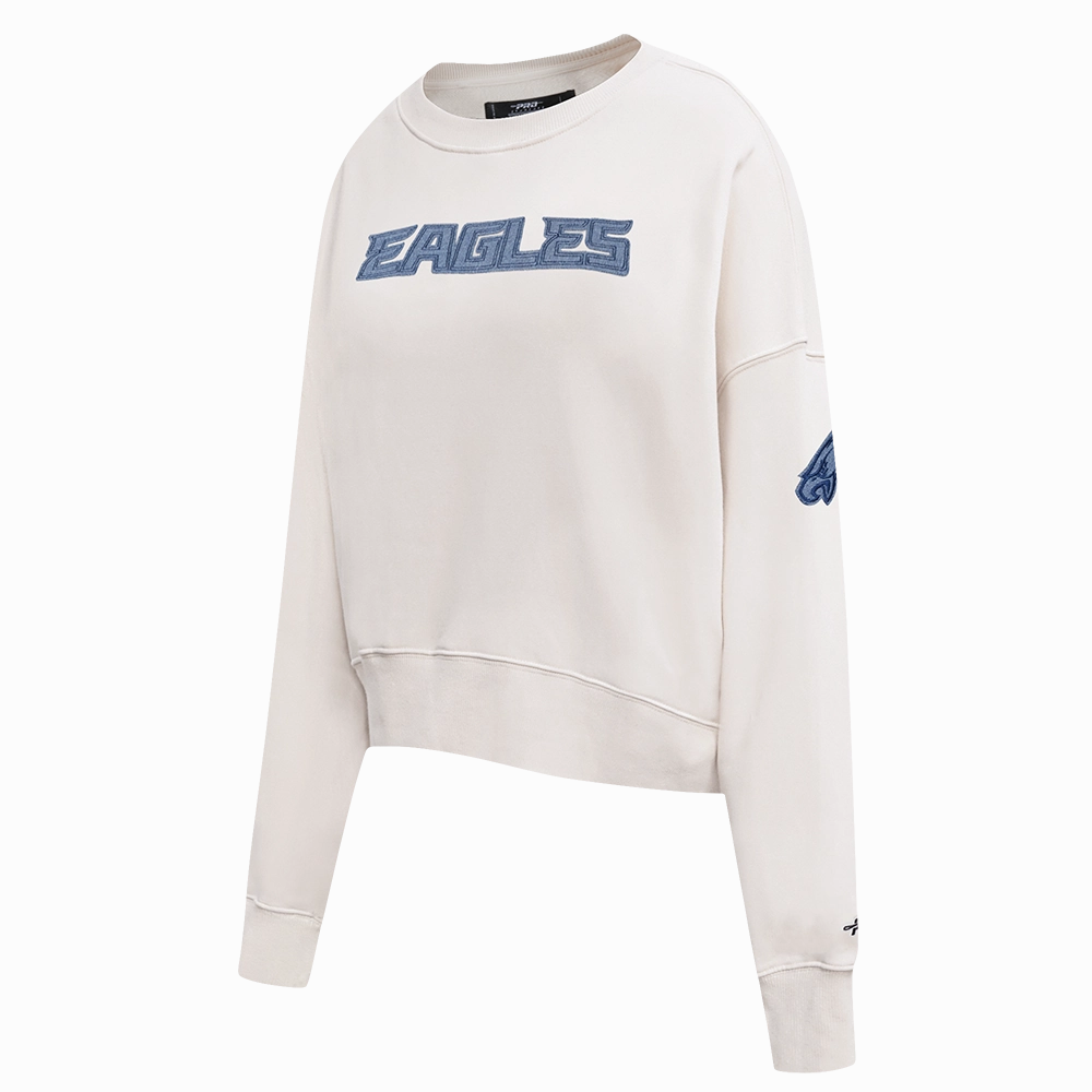 NFL PHILADELPHIA EAGLES VARSITY BLUES WOMEN'S W CREWNECK (LINEN)