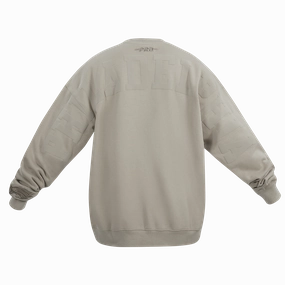 NFL PHILADELPHIA EAGLES WINGSPAN MEN'S DROP SHOULDER FLEECE CREWNECK (TAUPE)