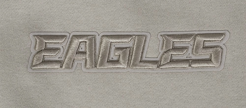NFL PHILADELPHIA EAGLES WINGSPAN MEN'S DROP SHOULDER FLEECE CREWNECK (TAUPE)