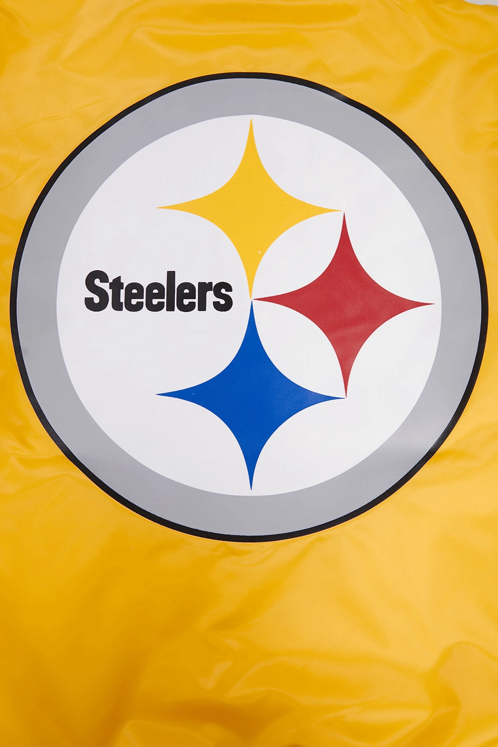 NFL PITTSBURGH STEELERS BIG LOGO MEN'S SATIN JACKET (YELLOW)