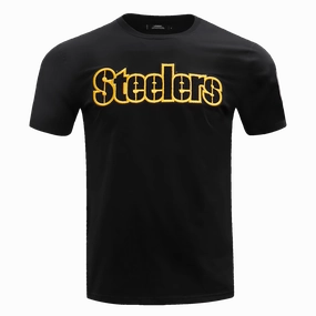 NFL PITTSBURGH STEELERS CLASSIC CHENILLE MEN'S   TEE (BLACK)