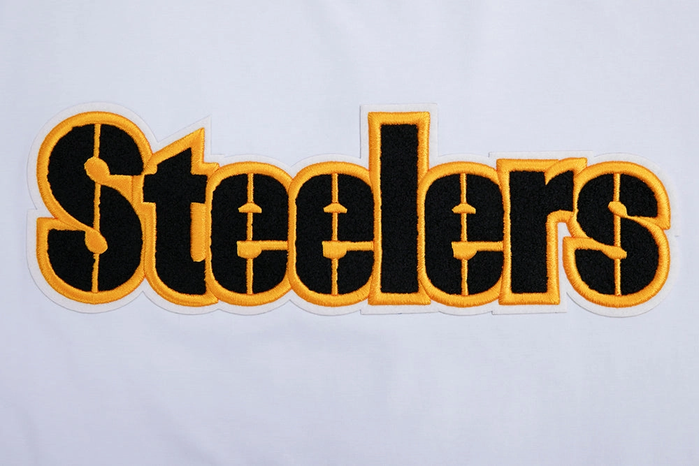 NFL PITTSBURGH STEELERS CLASSIC CHENILLE MEN'S   TEE (WHITE)