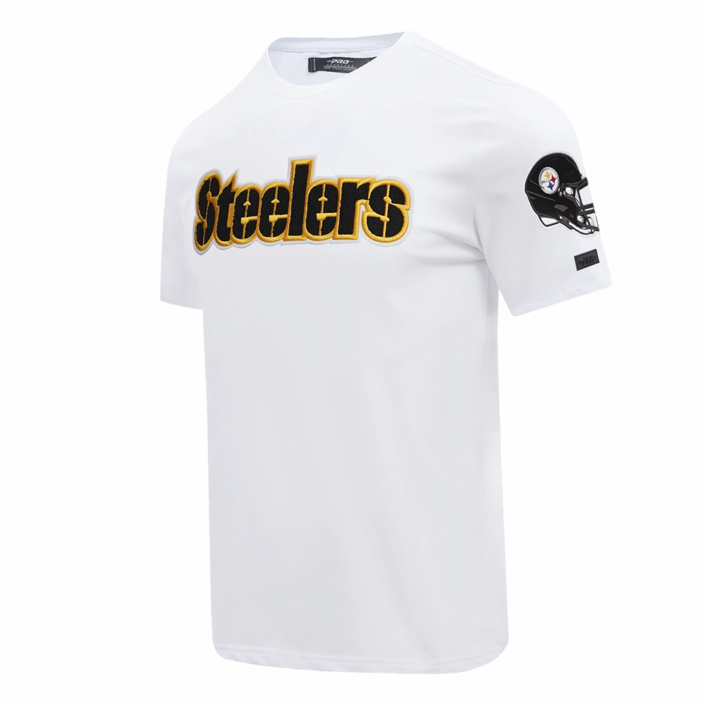 NFL PITTSBURGH STEELERS CLASSIC CHENILLE MEN'S   TEE (WHITE)