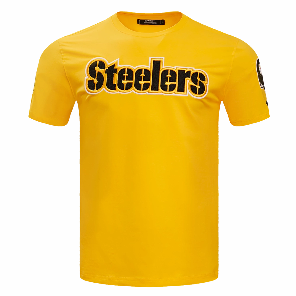 NFL PITTSBURGH STEELERS CLASSIC CHENILLE MEN'S   TEE (YELLOW)