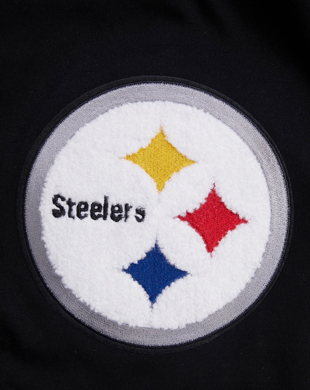 NFL PITTSBURGH STEELERS CLASSIC CHENILLE MEN'S DK SHORT (BLACK)