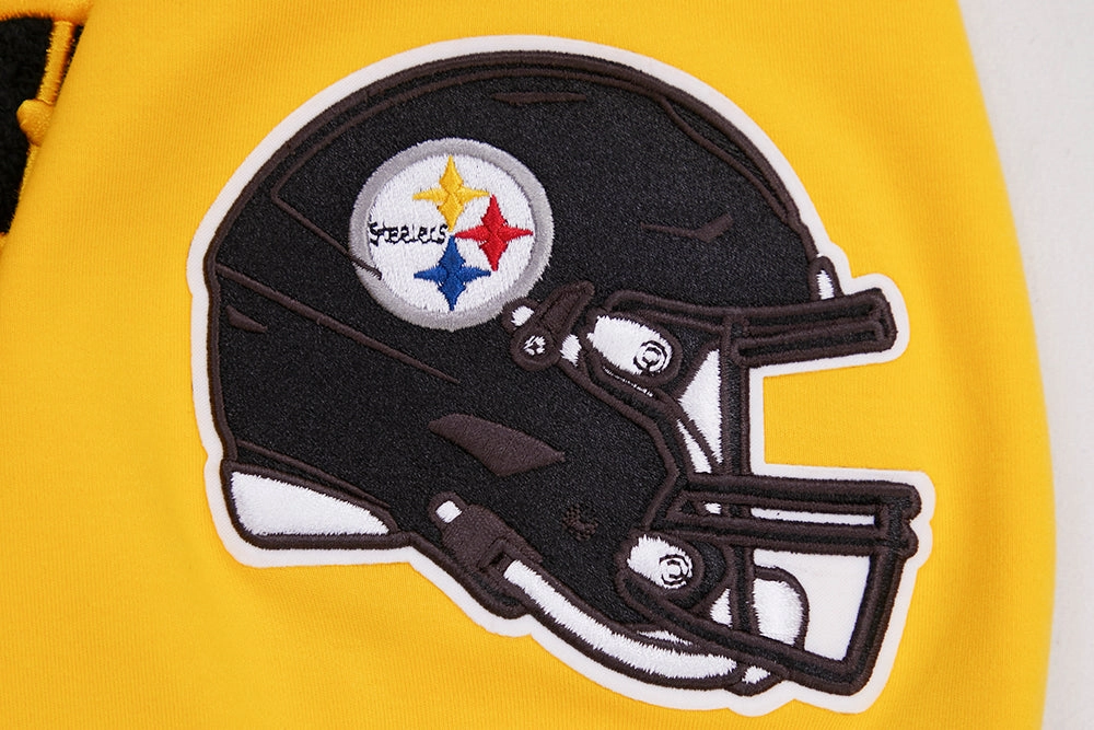 NFL PITTSBURGH STEELERS CLASSIC CHENILLE MEN'S DOUBLE KNIT TEE (YELLOW/BLACK)