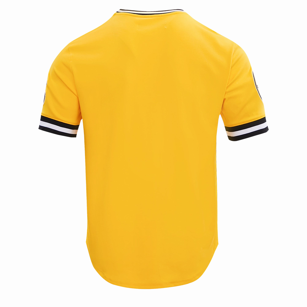 NFL PITTSBURGH STEELERS CLASSIC CHENILLE MEN'S DOUBLE KNIT TEE (YELLOW/BLACK)