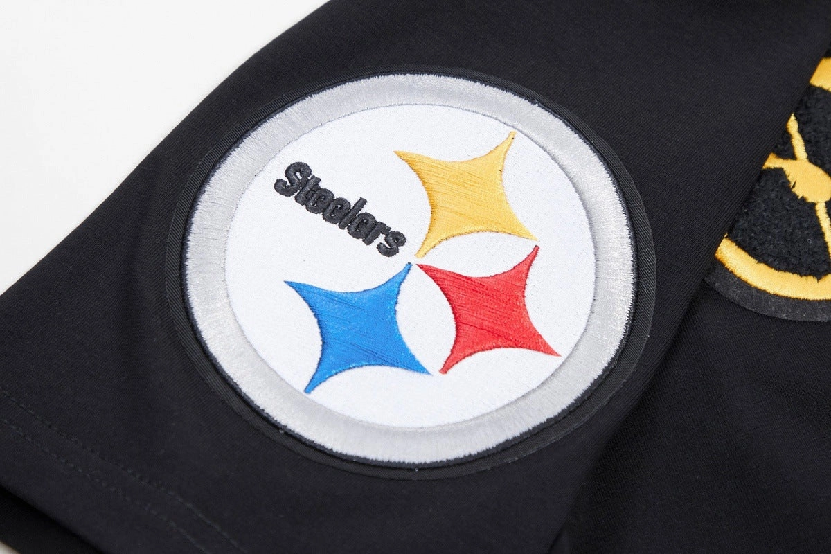 NFL PITTSBURGH STEELERS CLASSIC CHENILLE MEN'S TEE (BLACK)