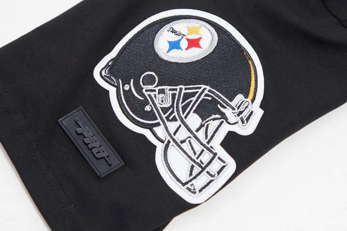 NFL PITTSBURGH STEELERS CLASSIC CHENILLE MEN'S TEE (BLACK)