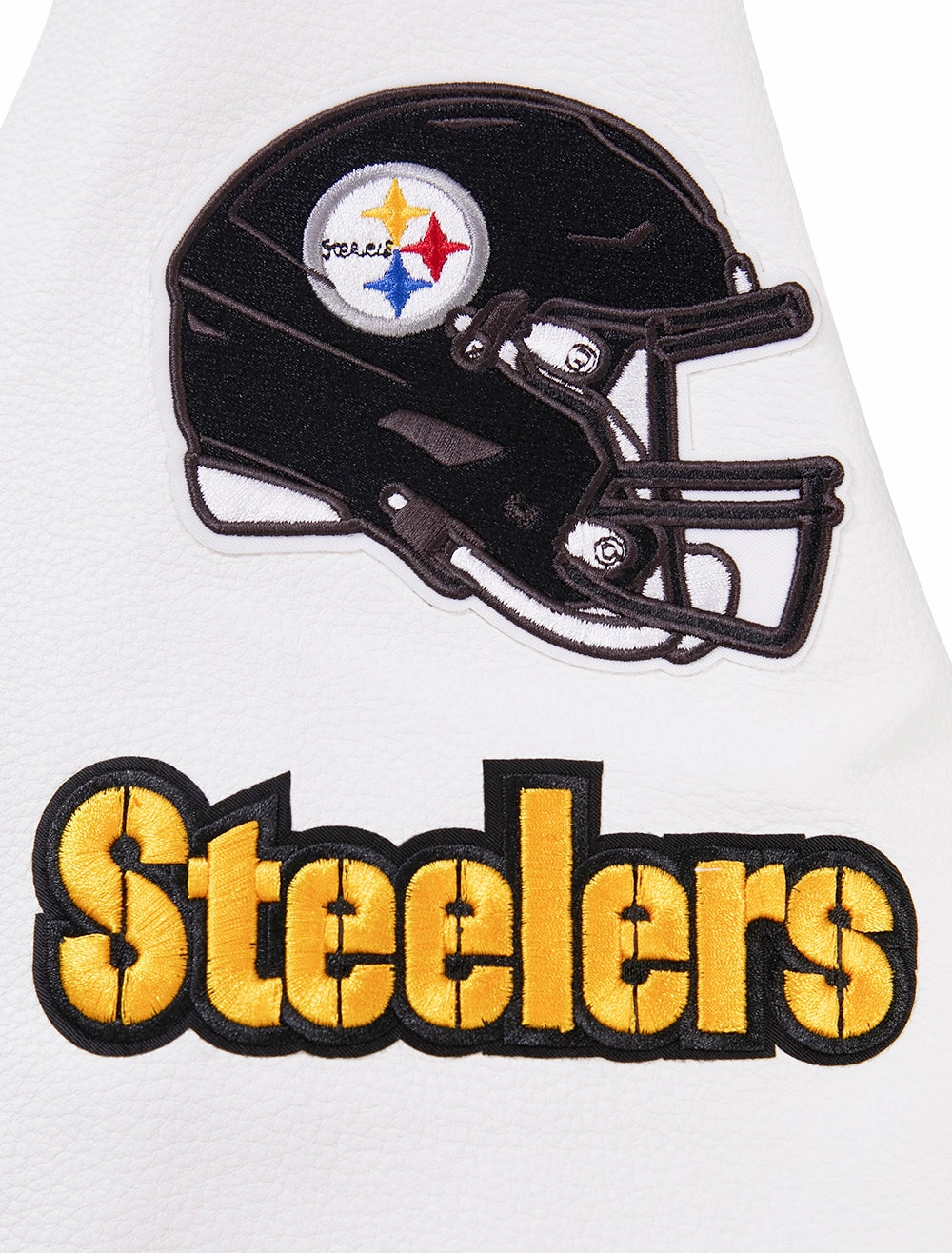 NFL PITTSBURGH STEELERS CLASSIC MEN'S WOOL VARSITY JACKET (BLACK/WHITE)