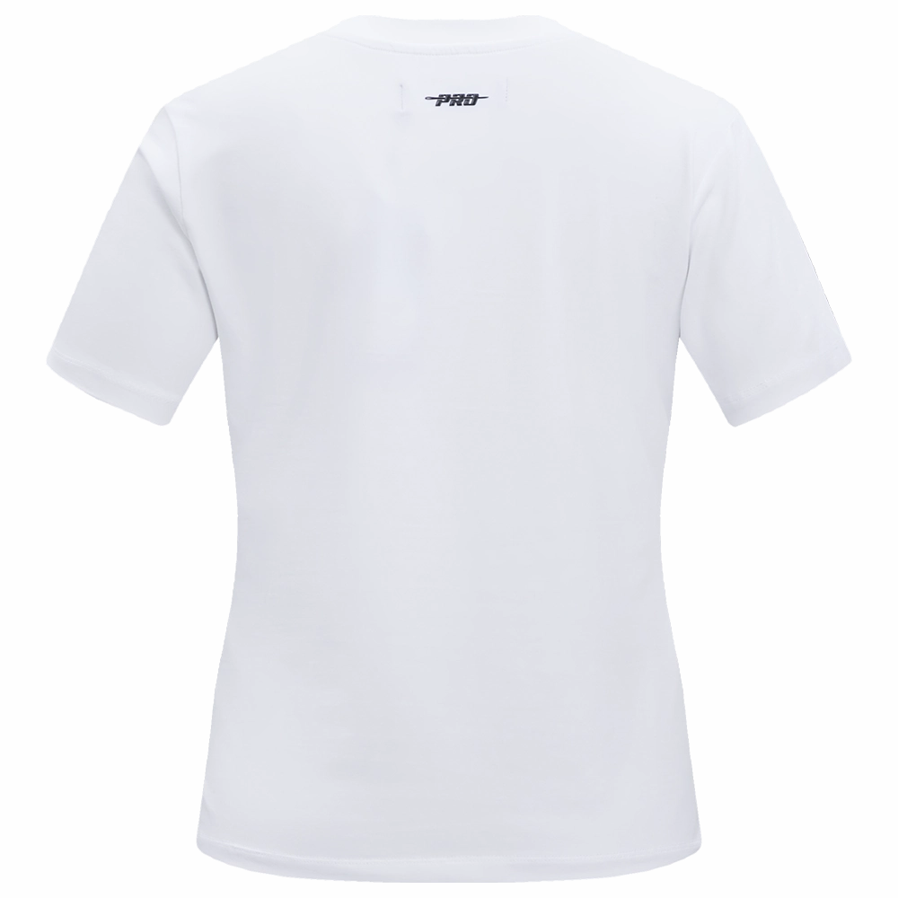 NFL PITTSBURGH STEELERS CLASSIC SHORT SLEEVE WOMEN'S SINGLE JERSEY SLIM FIT TEE (WHITE)