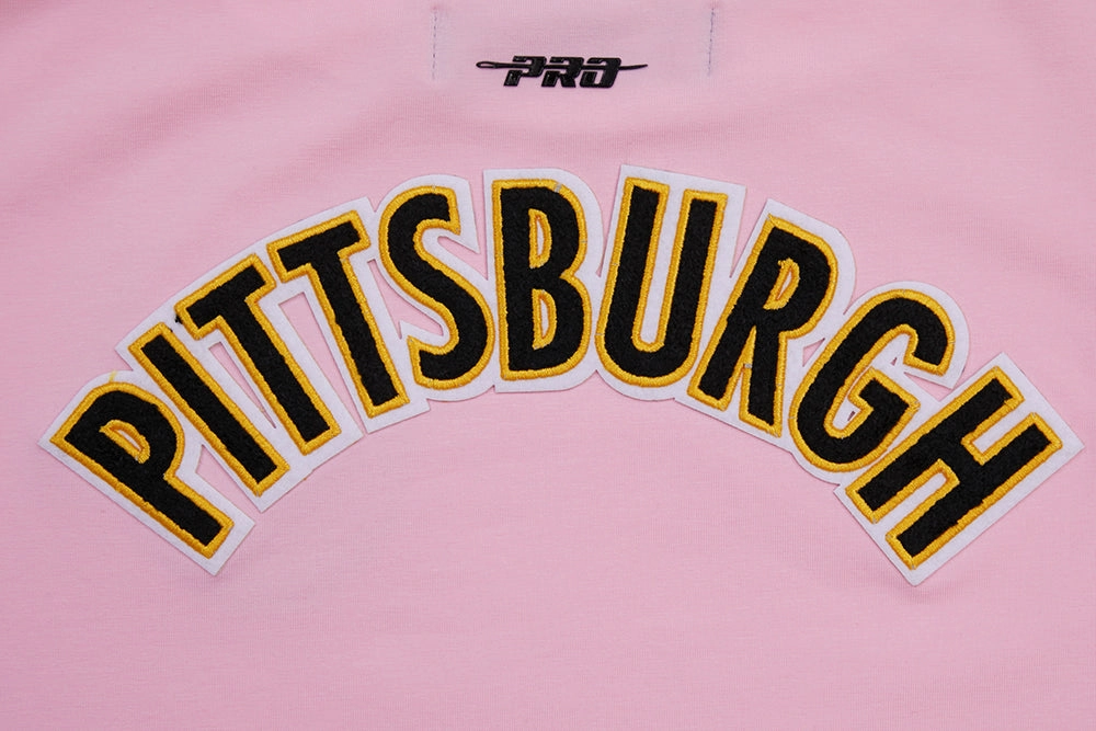 NFL PITTSBURGH STEELERS CLASSIC WOMEN'S SINGLE JERSEY BOXY TEE (PINK)