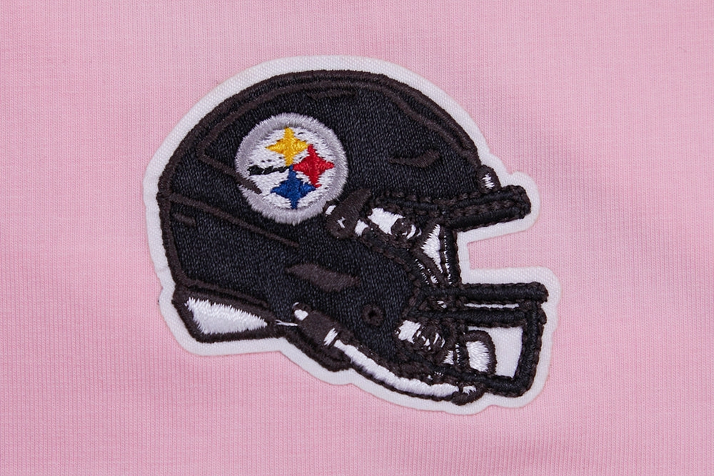 NFL PITTSBURGH STEELERS CLASSIC WOMEN'S SINGLE JERSEY BOXY TEE (PINK)