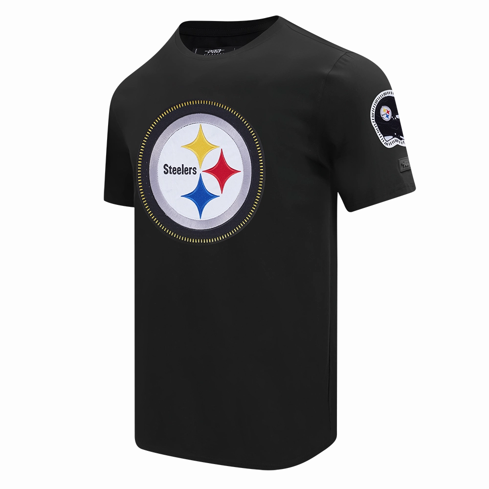 NFL PITTSBURGH STEELERS DIY PICK STITCH MEN'S SINGLE JERSEY TEE (BLACK)