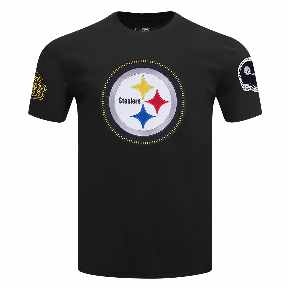 NFL PITTSBURGH STEELERS DIY PICK STITCH MEN'S SINGLE JERSEY TEE (BLACK)