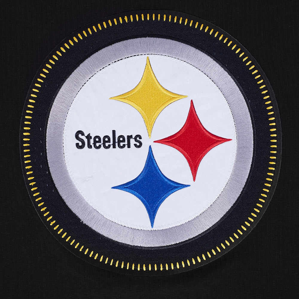 NFL PITTSBURGH STEELERS DIY PICK STITCH MEN'S SINGLE JERSEY TEE (BLACK)