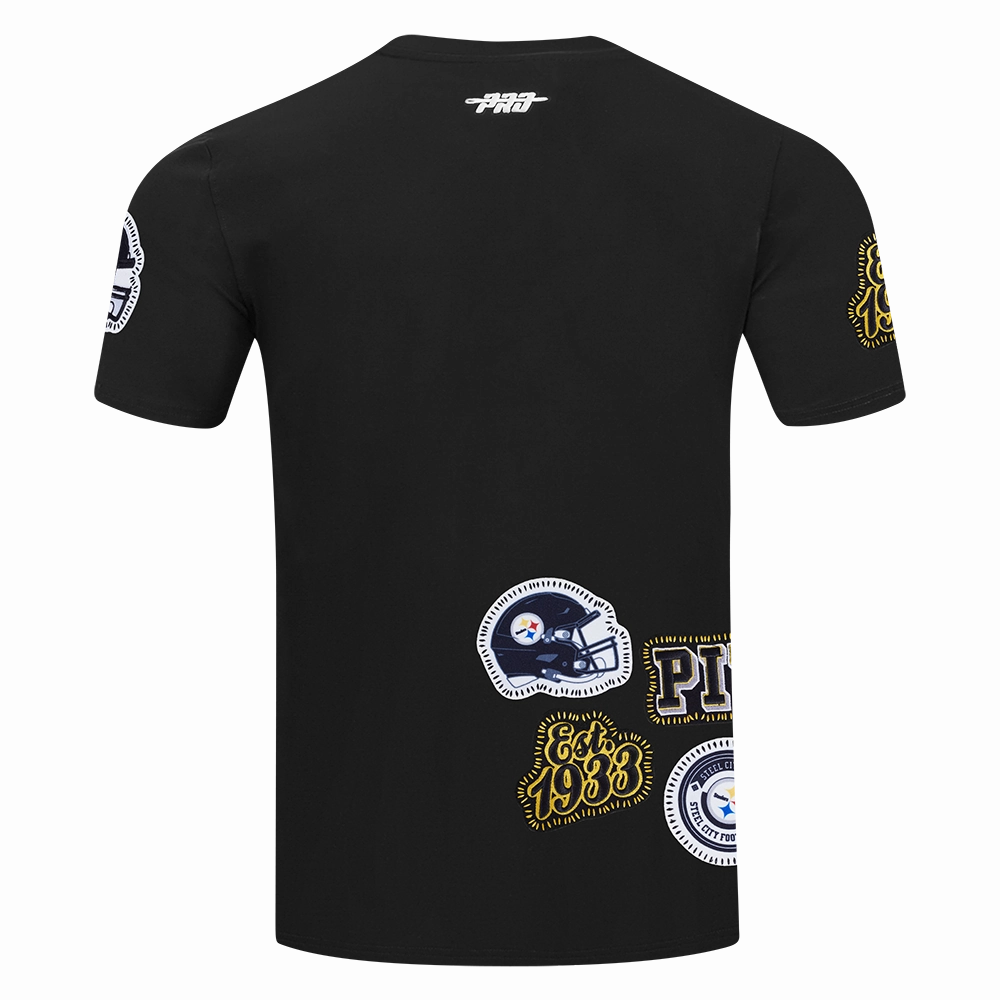 NFL PITTSBURGH STEELERS DIY PICK STITCH MEN'S SINGLE JERSEY TEE (BLACK)