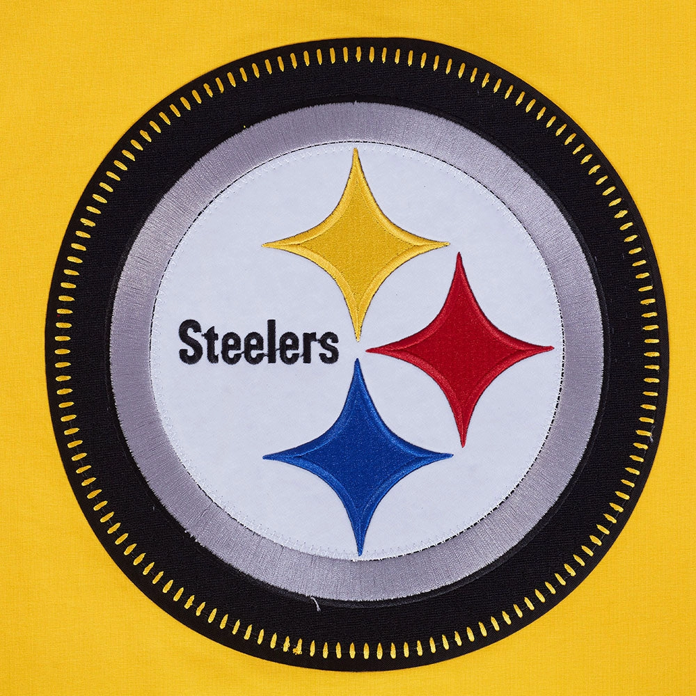 NFL PITTSBURGH STEELERS DIY PICK STITCH MEN'S SINGLE JERSEY TEE (YELLOW)