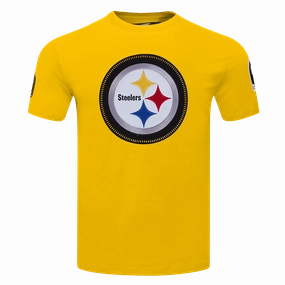 NFL PITTSBURGH STEELERS DIY PICK STITCH MEN'S SINGLE JERSEY TEE (YELLOW)