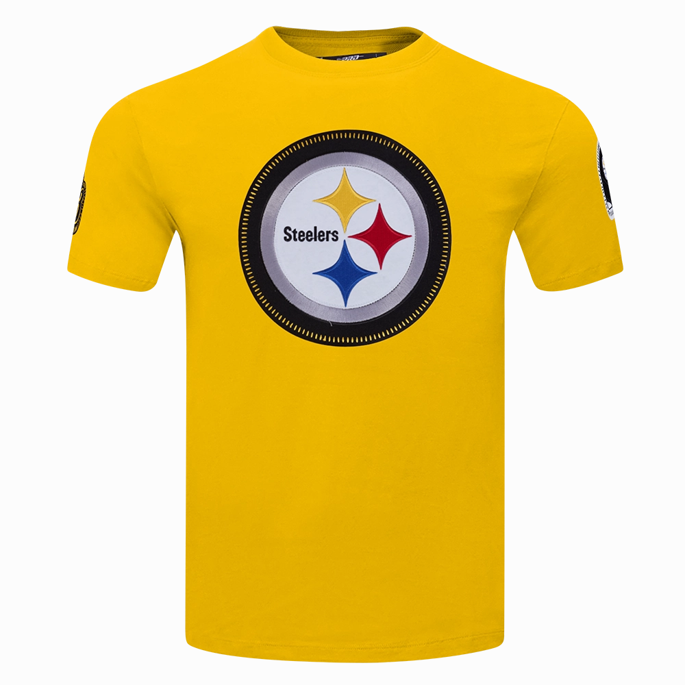 NFL PITTSBURGH STEELERS DIY PICK STITCH MEN'S SINGLE JERSEY TEE (YELLOW)