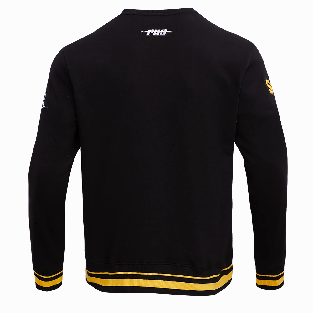 NFL PITTSBURGH STEELERS MASHUP MEN'S RIB CREWNECK (BLACK/YELLOW)