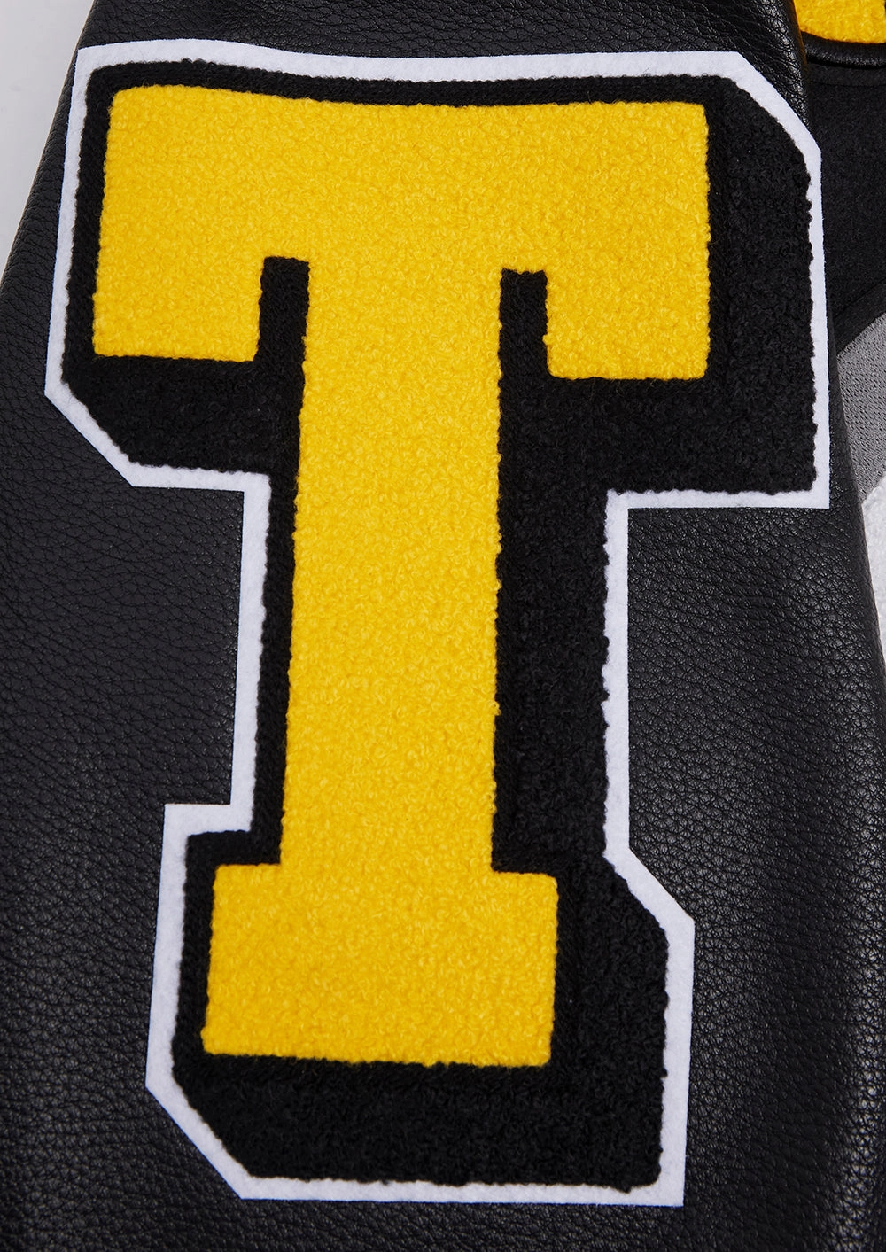 NFL PITTSBURGH STEELERS MASHUP MEN'S RIB WOOL VARSITY JACKET (BLACK/YELLOW)