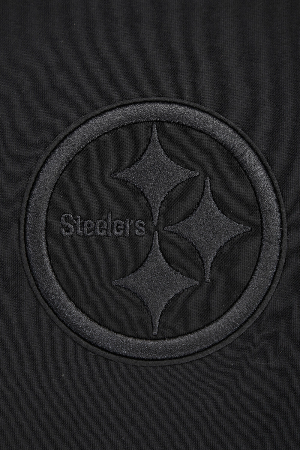 NFL PITTSBURGH STEELERS NEUTRAL COTTON JERSEY DROP SHOULDER TEE (BLACK)