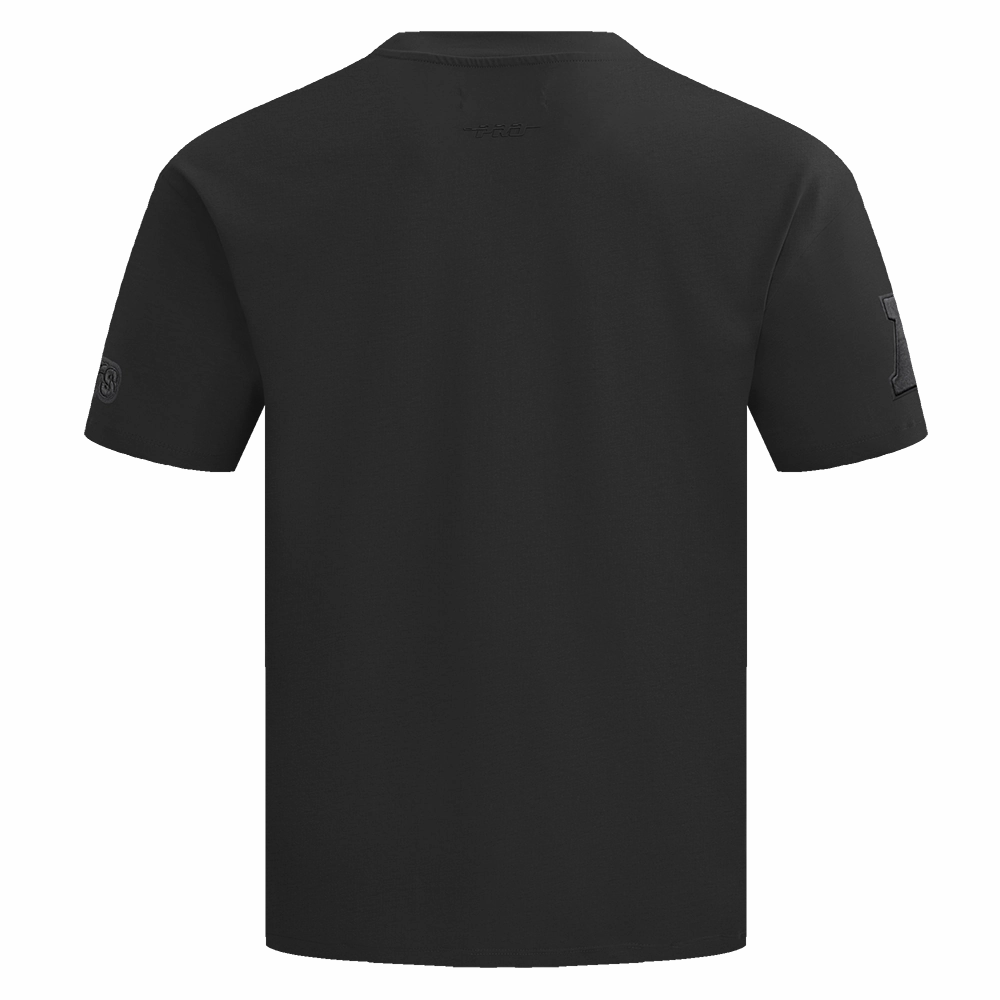 NFL PITTSBURGH STEELERS NEUTRAL COTTON JERSEY DROP SHOULDER TEE (BLACK)
