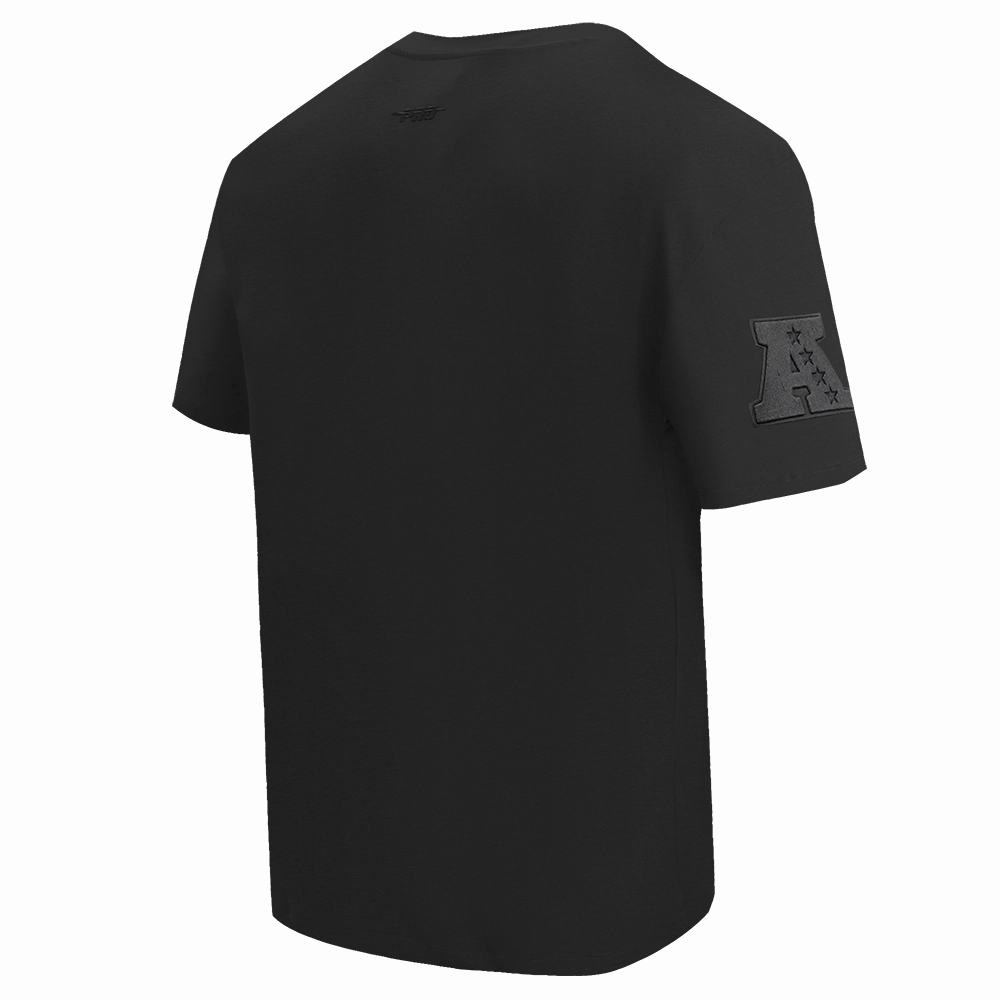 NFL PITTSBURGH STEELERS NEUTRAL COTTON JERSEY DROP SHOULDER TEE (BLACK)