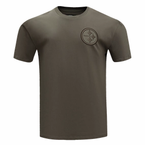 NFL PITTSBURGH STEELERS NEUTRAL DROP SHOULDER MEN'S TEE (DARK TAUPE)