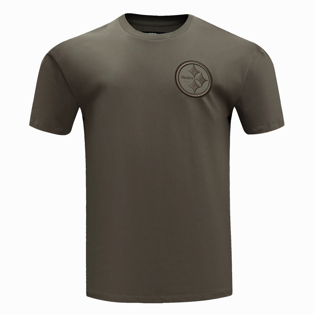 NFL PITTSBURGH STEELERS NEUTRAL DROP SHOULDER MEN'S TEE (DARK TAUPE)