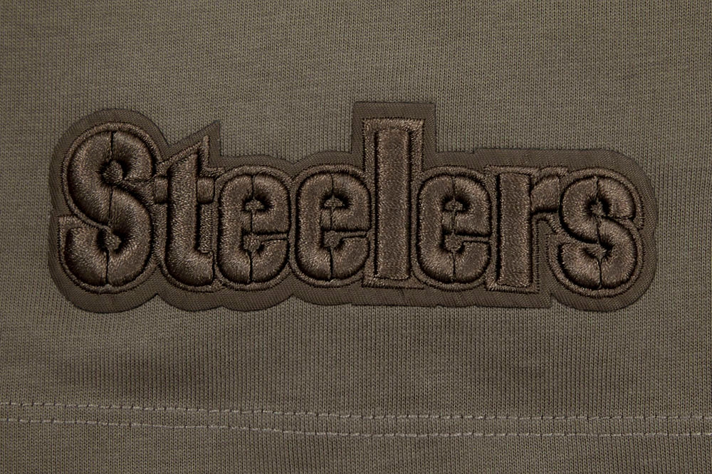 NFL PITTSBURGH STEELERS NEUTRAL DROP SHOULDER MEN'S TEE (DARK TAUPE)