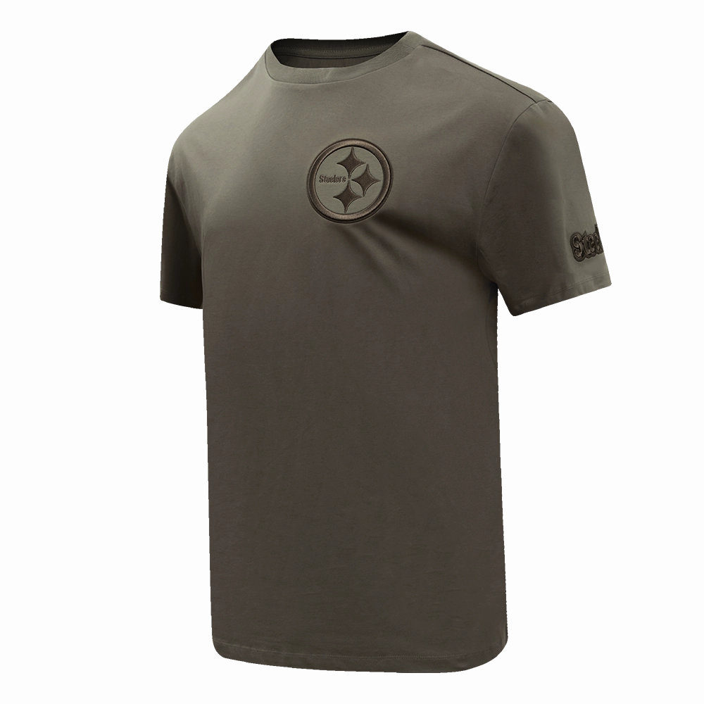 NFL PITTSBURGH STEELERS NEUTRAL DROP SHOULDER MEN'S TEE (DARK TAUPE)