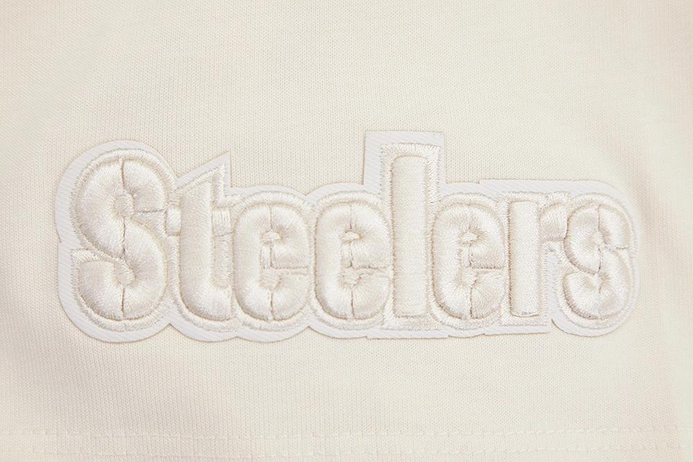NFL PITTSBURGH STEELERS NEUTRAL DROP SHOULDER MEN'S TEE (EGGSHELL)