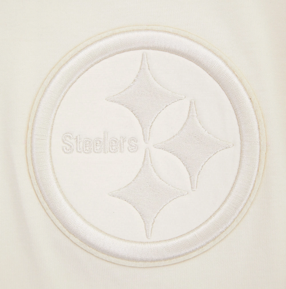 NFL PITTSBURGH STEELERS NEUTRAL DROP SHOULDER MEN'S TEE (EGGSHELL)